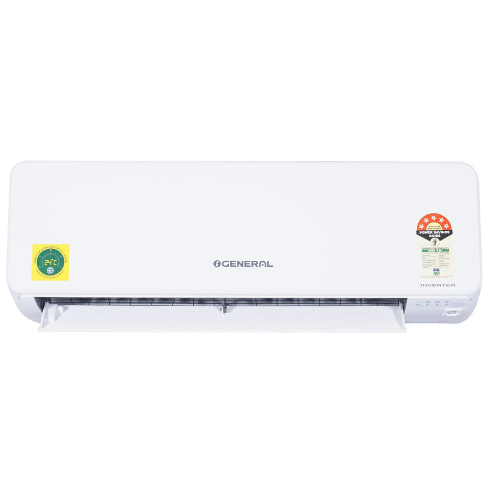 O-General 1 Ton 5 Star EFFICIENT & TROPICAL Inverter Split AC (Copper Condenser, ASGG12CGTB-B, White)