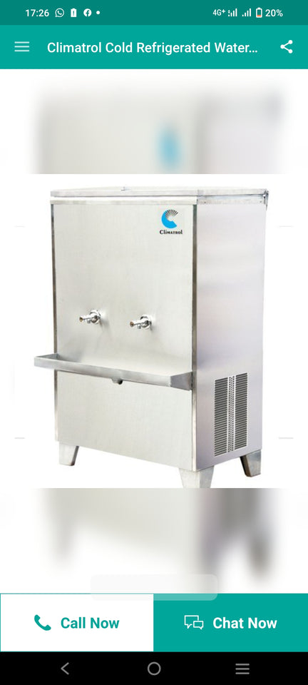 Climatrol Water Cooler, 120L, Metallic, 2 Taps