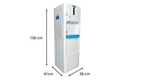 BLUE STAR UA Series Bottled Water Dispenser 3 Tap FLR (HOT, Cold, Normal) | 5 Liter/Hour Water Capacity