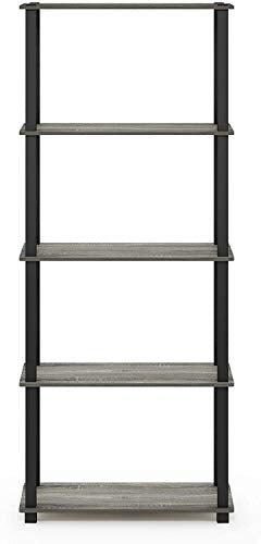 Lifestyle Furniture Standing Floor 5 Tier Rack Wall Shelf for Living Bed Room Home Office | Multipurpose Storage Shelves and Display Organizer with Utility Storage for Home Décor (H-4.9 Feet|W-2 Feet|D_1 feet)