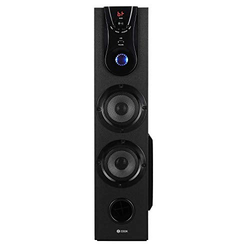 Zoook Tornado 60W Bluetooth Tower Speaker with USB, FM, Bluetooth/Remote Control/Home Theatre/Party Speaker/Extreme Bass/Latest Bluetooth 5.1/5.25" Subwoofer/Dual 4 inch Satellites (Black) - RAJA DIGITAL PLANET