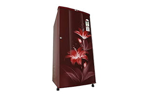 LG 185 L 1 Star Direct-Cool Single Door Refrigerator (GL-B181RRGB -Toughened Glass, Red) - RAJA DIGITAL PLANET