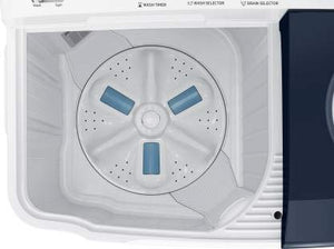 Samsung 8.5 Kg Semi-Automatic 5 Star Top Loading Washing Machine (WT85R4200LL/TL, Light Grey, Royal Blue Lid (Transparent), Hexa Storm Pulsator) - RAJA DIGITAL PLANET