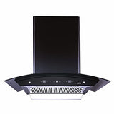 Elica 60 cm 1200 m3/hr Filterless Auto Clean Chimney with 15 Years Warranty (WDFL 606 HAC LTW MS NERO, Touch + Motion Sensor Control, Black)