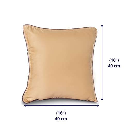 Wakefit Cushions, Hollow Fiber Cushions for Sofa 16 inch x 16 inch, Sofa Pillow Set of 5 ( Color - Beige )