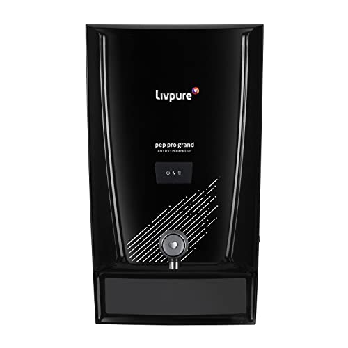 Livpure Pep Pro Grand Water Purifier, Wall Mountable, RO+UV+Mineraliser, 7 L Storage Tank - Black, 15 LPH Purifier for home - RAJA DIGITAL PLANET