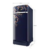 Samsung 198 L 3 Star Inverter Direct cool Single Door Refrigerator (RR21A2F2YTU/HL, Digi-Touch Cool, Base Stand with Drawer, Delight Indigo), Blue - RAJA DIGITAL PLANET
