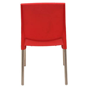Supreme Hybrid armless Plastic Chair (Set of 2)(red) - RAJA DIGITAL PLANET