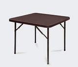 Supreme Miyami Plastic Outdoor Table for Home, Cafeterias and Outdoor Area (Square, Globus Brown) - RAJA DIGITAL PLANET