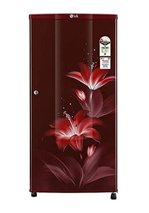 LG 185 L 1 Star Direct-Cool Single Door Refrigerator (GL-B181RRGB -Toughened Glass, Red) - RAJA DIGITAL PLANET