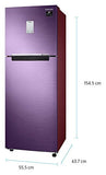 Samsung 244 L 2 Star Inverter Frost-Free Double Door Refrigerator (RT28T3522RU/HL, Luxe Purple)