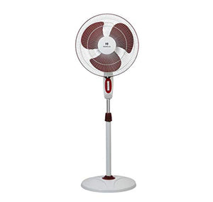 Havells Accelero 400mm Pedestal Fan (White Red) - RAJA DIGITAL PLANET