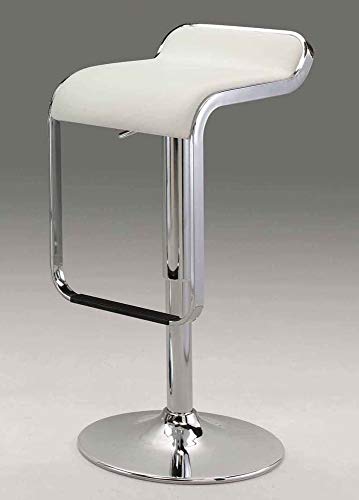 Bar Kitchen Cafeteria Chair by A~1 Wooden Furniture | Office Work | Computer Work | Home Living Room | Stool | Color: White - RAJA DIGITAL PLANET