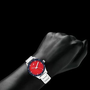 Fastrack Analogue Silver Red Dial Women's Watch - RAJA DIGITAL PLANET