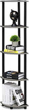 Lifestyle Furniture Set of 5 Tier Corner Shelf, Industrial Wall Corner Bookshelf with Metal Frame, Corner Storage Rack Shelves Display Plant Flower, Stand Bookcase for Home, Office, Kitchen (4.9x2x1 Feet)