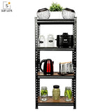 Lifestyle Furniture - Adjustable Shelves Bolt-Less (Laminate MDF Sheet) Storage Shelving Display Plant Flower, Stand Bookshelf for Home, Office, Kitchen [ 4'6" x 2" x 1" ] (4 Shelves)