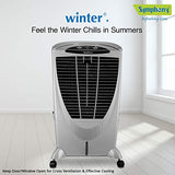 Symphony Winter Powerful Desert Air Cooler 56-litres, Air Fan, 4-Side Cooling Pads, Whisper-Quiet Performance & Low Power Consumption (Grey) - RAJA DIGITAL PLANET