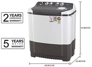 LG 7 Kg 4 Star Semi-Automatic Top Loading Washing Machine (7020NGAY, Dark Gray, Collar scrubber) - RAJA DIGITAL PLANET