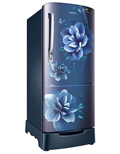 Samsung 192 L 3 Star inverter Direct Cool Single Door Refrigerator (RR20A282YCU/NL, Camellia Blue, Base stand drawer) - RAJA DIGITAL PLANET