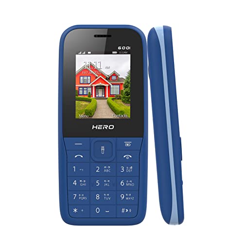 Lava Hero 600i (Sapphire Blue) with Sleek and Stylish Design, 10 Regional Languages Input Support, Auto Call Recording, Wireless FM with Recording and 32 GB Expandable Storage