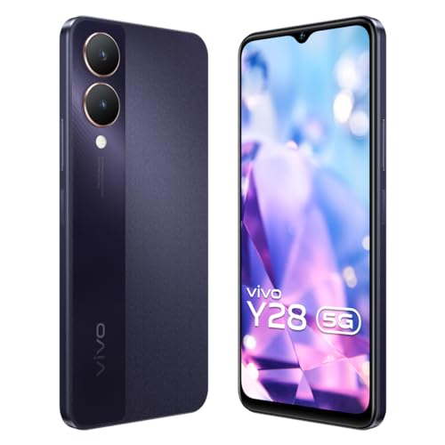 vivo Y28 5G (Crystal Purple, 4GB RAM, 128GB Storage) with No Cost EMI/Additional Exchange Offers