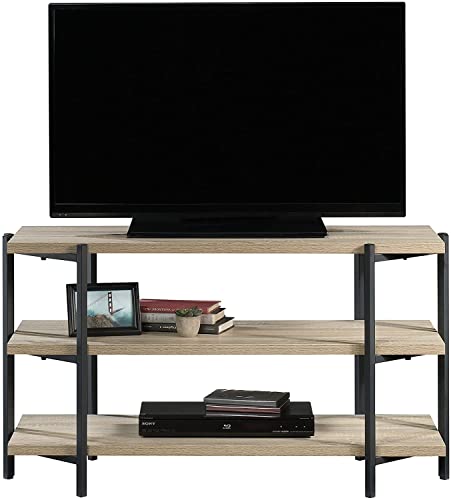 Lifestyle Furniture Heavy Duty TV Table Console for TV 3-Tier Storage Shelf Easy Assembly, for Living Room, Entryway, Metal, Industrial Design | 44 x 18 x 24 inches | (TV Unit)( Black)