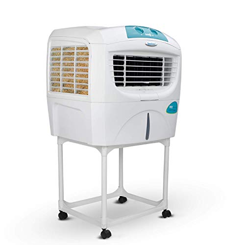 Symphony Sumo Jr. Portable Desert Air Cooler 45-litres with Trolley, Powerful Blower, 3-Side Cooling Pads, Automatic Vertical Swing & Low Power Consumption(White) - RAJA DIGITAL PLANET