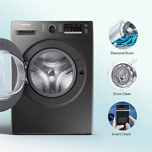 Samsung 7 Kg 5 Star Inverter Fully-Automatic Front Loading Washing Machine (WW70T4020CX1TL, Inox, In-Built Heater)
