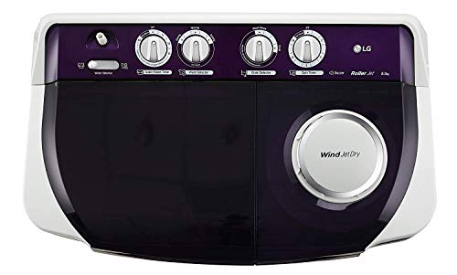 LG 8 Kg 5 Star Semi-Automatic Top Loading Washing Machine (8035SPMZ, Purple) - RAJA DIGITAL PLANET