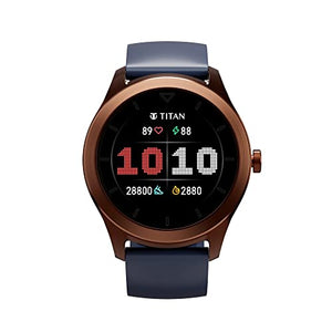Titan Smart Smartwatch with Alexa Built-in, Aluminum body with 1.32" Immersive display, Upto 14 days battery life, Multi-sport modes with VO2 Max, SpO2, Women Health Monitor(Blue) - 90137AP02 - RAJA DIGITAL PLANET