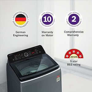 Bosch 6.5 Kg 5 Star Fully Automatic Top Load Washing Machine WOE651D0IN (Dark Grey)