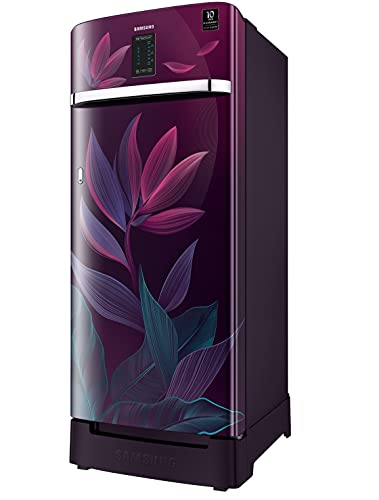 Samsung 225 L 3 Star Inverter Direct cool Single Door Refrigerator (RR23A2F2Y9R/HL, Digi-Touch Cool, Base Stand with Drawer, Paradise Bloom Purple) - RAJA DIGITAL PLANET