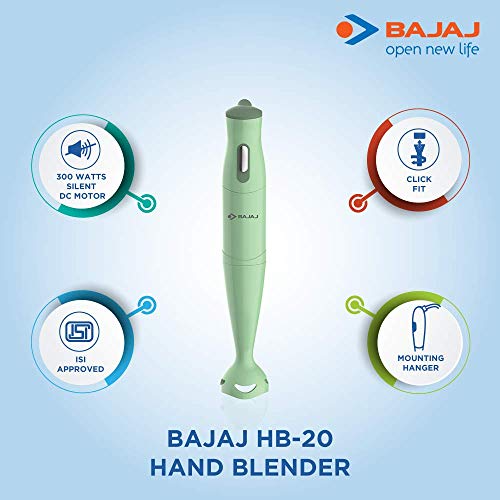 Bajaj 410534 Hand Blender, 300W (Green), regular - RAJA DIGITAL PLANET