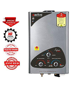 Activa LPG Gas Instant Aqua Gold 100% Copper Water Heater (Silver Metallic) - RAJA DIGITAL PLANET