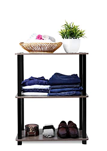 Lifestyle Furniture Standing Floor 3 tier Engineered Wood Wall Shelf for Home Office | Multipurpose Storage Shelves | Display Organizer with Utility Storage for Home Décor (H-2.6 Feet |W-2 Feet|D-1 feet)
