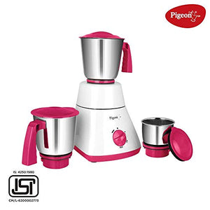 Pigeon by Stovekraft Classic Pro 550 Watts Mixer Grinder with 3 Stainless Steel Jars for Dry Grinding, Wet Grinding and Making Chutney - RAJA DIGITAL PLANET