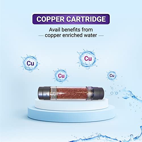 Livpure Bolt+ Copper with 80% Water Savings (HR Tech), Copper+RO+UF+Mineraliser+Smart TDS Adjuster, 7 L tank, 15 lph Water Purifier for home (Blue)