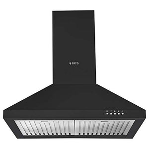 Elica 60 cm 1100 m3/hr Chimney (AH 260 BF Nero, 2 Baffle Filters, Push Button Control, Black)