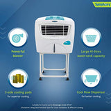 Symphony Sumo Jr. Portable Desert Air Cooler 45-litres with Trolley, Powerful Blower, 3-Side Cooling Pads, Automatic Vertical Swing & Low Power Consumption(White) - RAJA DIGITAL PLANET