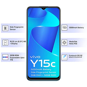 Vivo Y15C (Mystic Blue, 3GB RAM, 32GB Storage) with No Cost EMI/Additional Exchange Offers