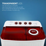 Havells-Lloyd 7.5 Kg Semi Automatic Top Load Washing Machine (LWMS75RA1 Red, Active Soak)