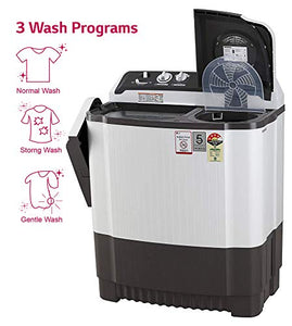 LG 7 Kg 4 Star Semi-Automatic Top Loading Washing Machine (7020NGAY, Dark Gray, Collar scrubber) - RAJA DIGITAL PLANET