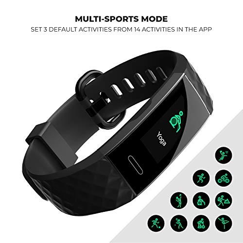 Noise ColorFit 2-Smart Fitness Band with Coloured Display, Activity Tracker Steps Counter, Heart Rate Sensor, Calories Burnt Count, Menstrual Cycle Tracking for Women (Midnight Black) - RAJA DIGITAL PLANET