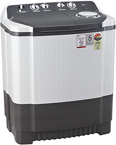 LG 7 Kg 4 Star Semi-Automatic Top Loading Washing Machine (7020NGAY, Dark Gray, Collar scrubber) - RAJA DIGITAL PLANET