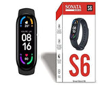 SONATA GOLD Smart Band Wireless Sweatproof Fitness Band S6 | Activity Tracker| Blood Pressure| Heart Rate Sensor | Step Tracking All Android Device & iOS Device (S6-9)