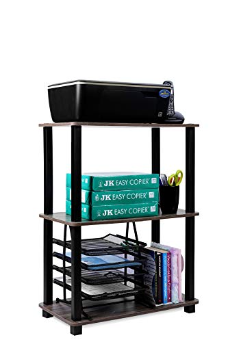 Lifestyle Furniture Standing Floor 3 tier Engineered Wood Wall Shelf for Home Office | Multipurpose Storage Shelves | Display Organizer with Utility Storage for Home Décor (H-2.6 Feet |W-2 Feet|D-1 feet)