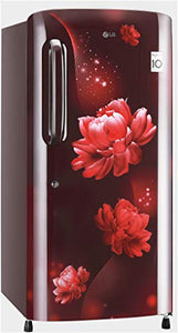 LG 215L 5 Star Inverter Direct-Cool Single Door Refrigerator (GL-B221ASCZ, Scarlet Charm, Fastest Ice Making) - RAJA DIGITAL PLANET