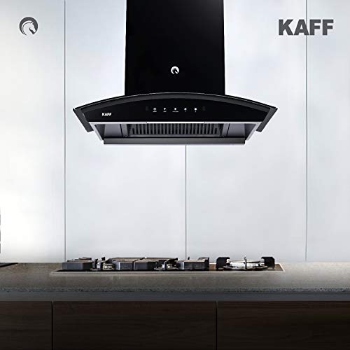 KAFF Chimney Vasco DHC 90 | Filter Less and Dry Heat Clean Technology | Matt Black Finish