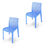 Supreme Web Designer Plastic Chair for Home and Office (Set of 2) - RAJA DIGITAL PLANET