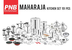 PNB Kitchenmate Stainless Steel Kitchen Set Maharaja 151 Pcs (6-8 Persons)